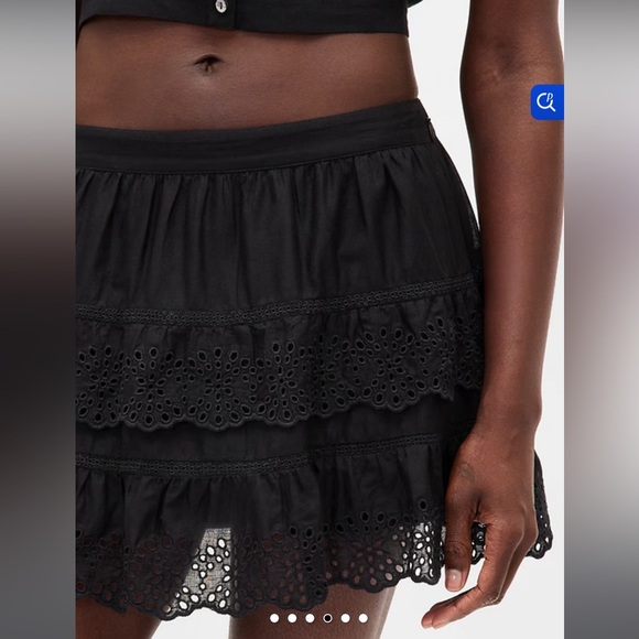 BNWT GAP size medium Black Eyelet mini skort - Picture 4 of 14